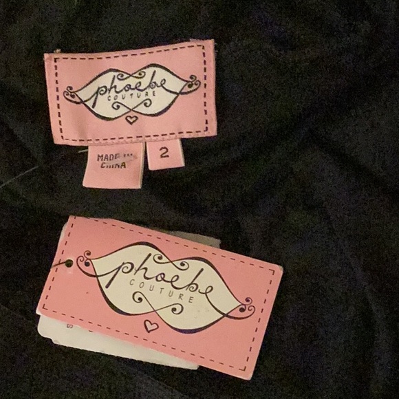 NWT Phoebe Couture dress turtle neck elbow sleeves and multi color skirt # 2. - Picture 8 of 9